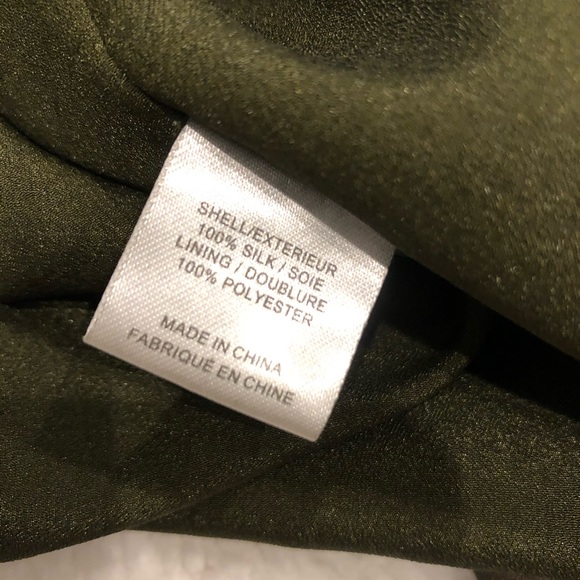 Green Peacock 100% Silk Dress Fit Flare Open Back - Picture 7 of 7